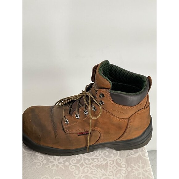Red Wing Men's‎ Work Boots Brown Size 12 D Leather Steel Toe Imperfections - Picture 6 of 14
